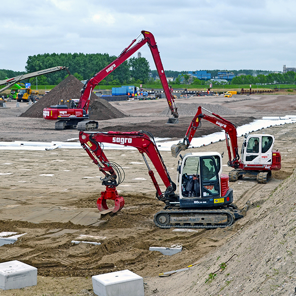 Bouw containerterminal, Bergen op Zoom